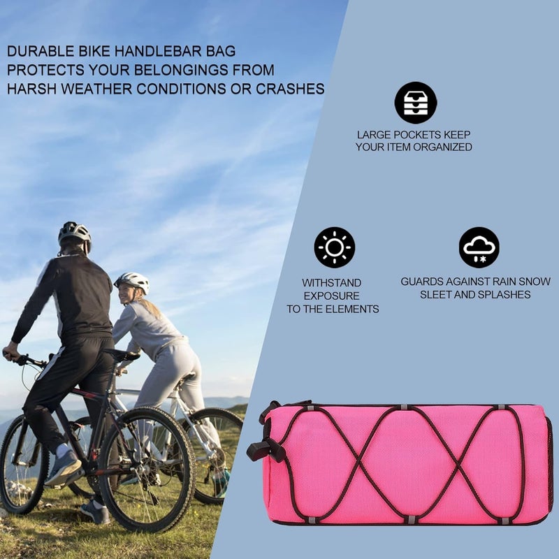 ‎KOSIBATE Bike Handlebar Bag,Bicycle Handlebar bag,Bike Frame Bag with Shoulder Strap,Bicycle Front Bag Fram Storage Roll Bag Mountain Road Bikes Bicycle Accessories, Bike Pouch for Bicycle ( - Image 5